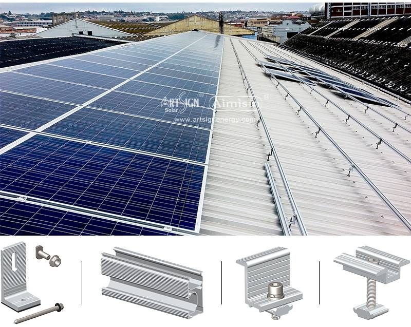 L-Fuß-Solarhalterungen für Blech-/Metalldach