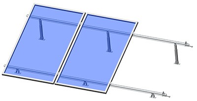 Solarhalterung für Flachdächer