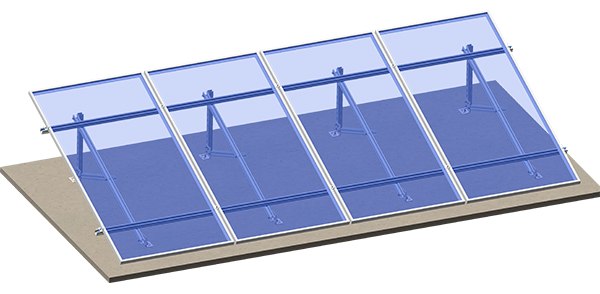Flachdach-Solardreieck-Vorschaltgerät