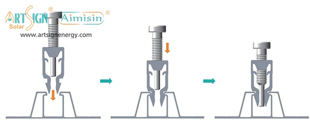 ART SIGN solar rail less mount SR-12# Installation method of solar clamps