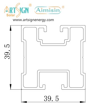 ART SIGN solar aluminum rail AS-GR-01 size