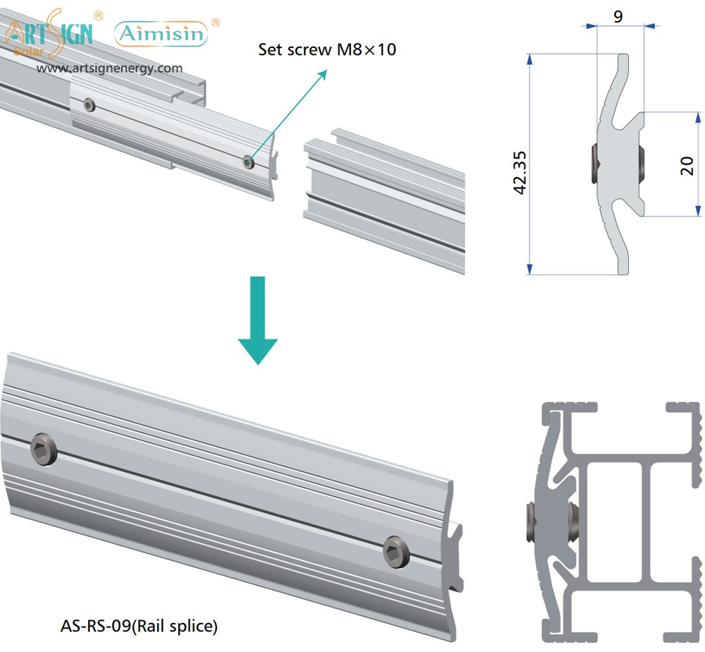 ART SIGN solar mount system rail AS-RS-09