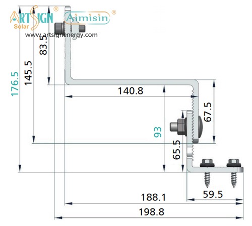 ART SIGN aluminium brackets for solar panels AS-RH-20