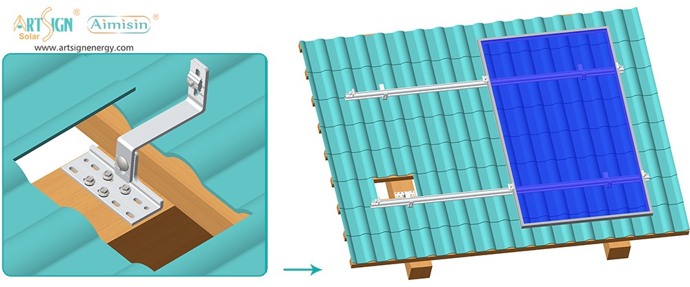 ART SIGN aluminium brackets for solar panels AS-RH-20