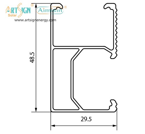 ART SIGN rail for solar panels AS-DR-19 size