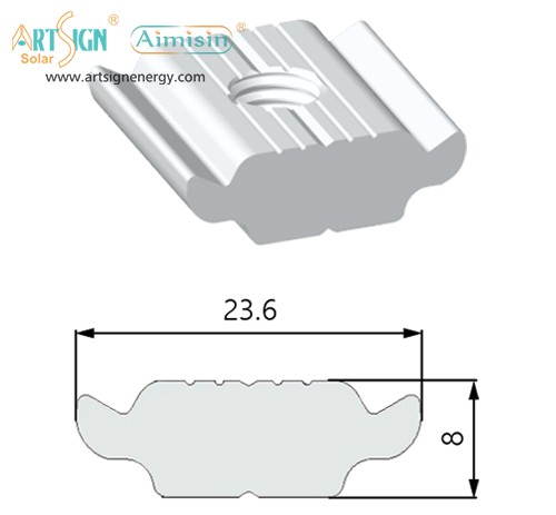 ART SIGN rail for solar panels d nut