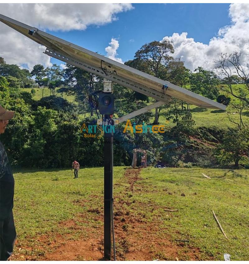 single-post solar mounting system