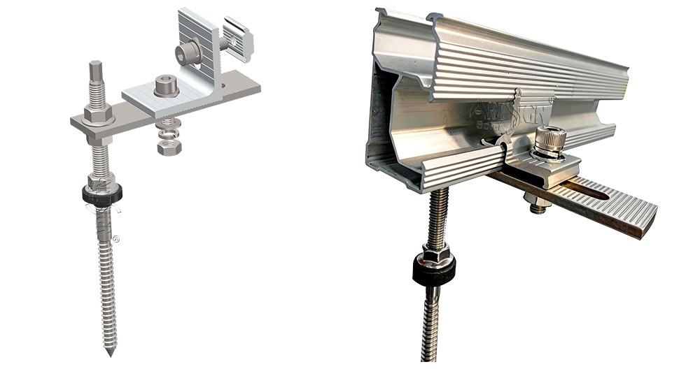 Solar mounting tile roof hook