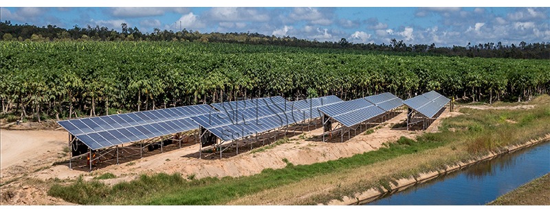 Solar support structure in coastal areas