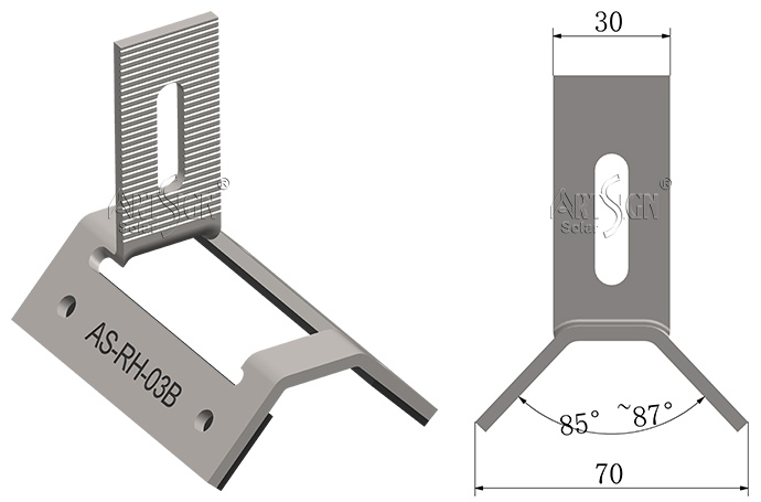 Roof hook for solar panel