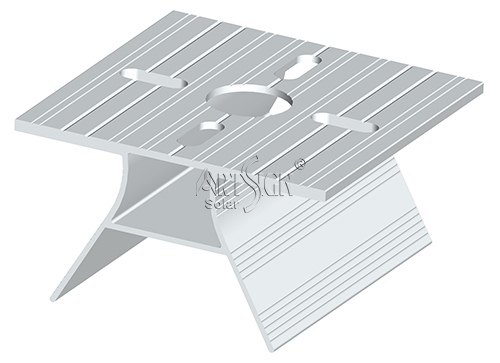 Non penetrating solar roof mount