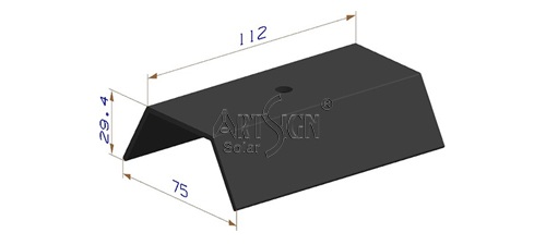 Non penetrating solar roof mount
