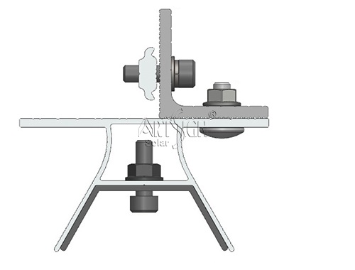 Non penetrating solar roof mount
