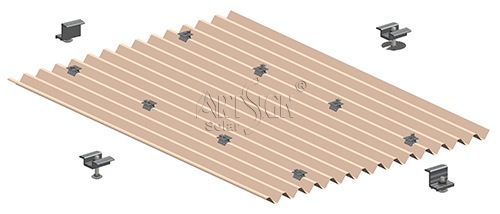 Non penetrating solar roof mount