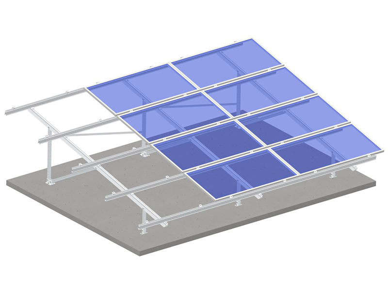 Aluminium-solar-Boden-mount - Single-slot-U-Strahl 