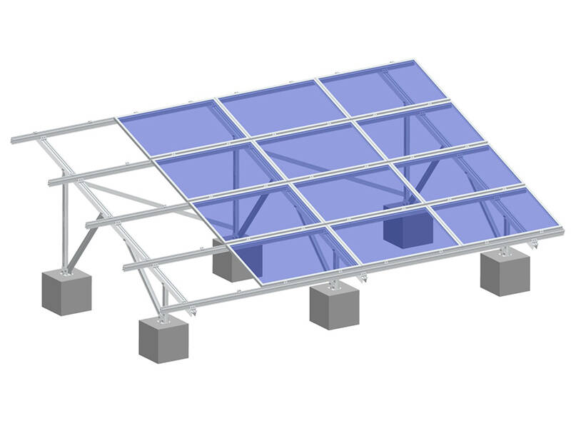 Aluminium-solar-Boden-Montage-system - 2-slots-U-Strahl 