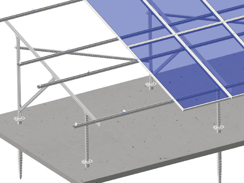 Boden mount solar-racking mit Stahl-Schraube verzinkt 
