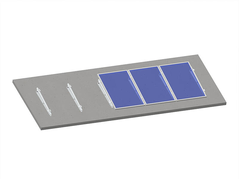 Flachdach solar mount - U-Strahl-Dreieck-kit 