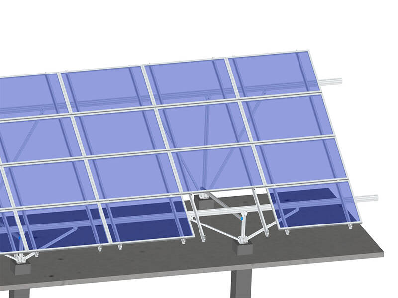 Aluminium-Boden-mount solar racking - Feste W Typ 