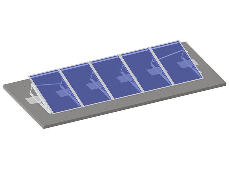 Flachdach solar mount - U-Strahl-Dreieck-kit 