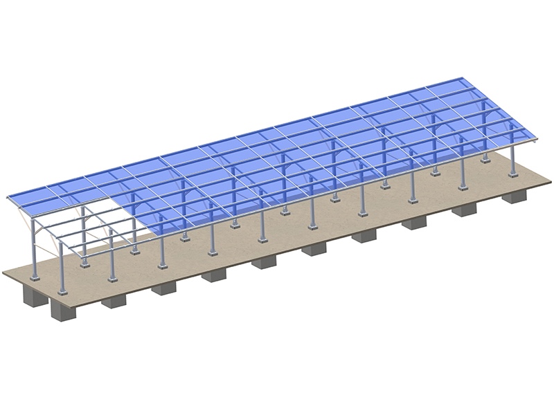 DIY Wohngebäude PV-Solarmodul-Carport-Kit Parkstrukturen - Doppelpfostenlösung 