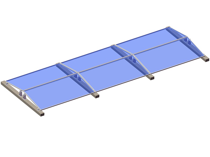 Ost-West-Solar-Flachdach-Montagesystem 