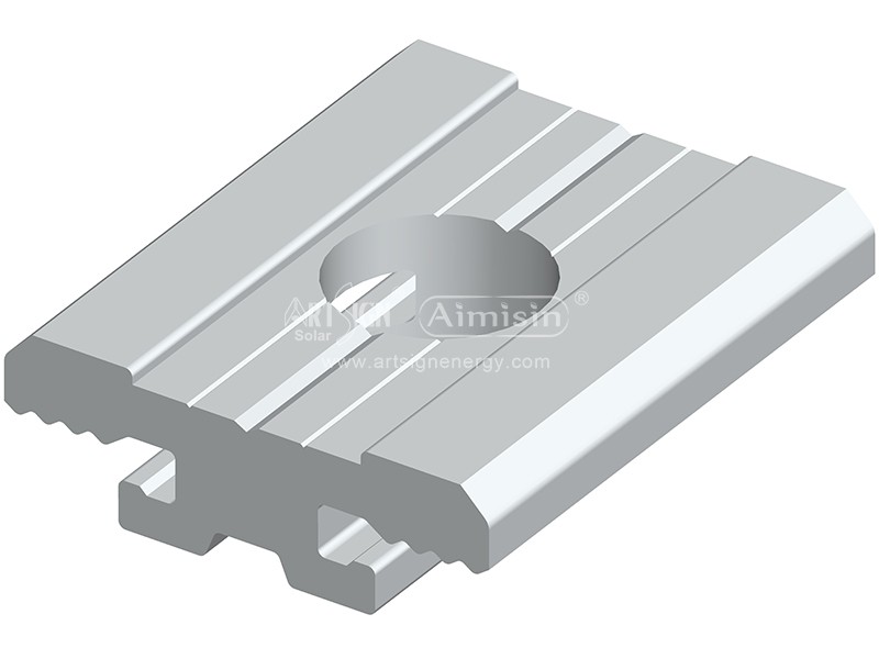 Aluminium-Pad-Muttern-Struktur für Solar-PV-Panel-Bodenmontage-Stützhalterung AS-AP-2 
