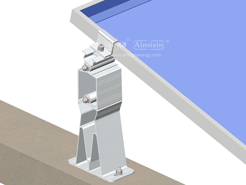 Montagesystem für Flachdach-Ost-West-Solarpanel-Halterungen 