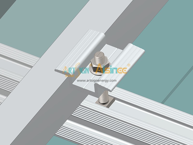 Mittelklemme aus Aluminium für Solaranlagen zur Befestigung von Halterungen mit CE-Zertifizierung | ART SIGN