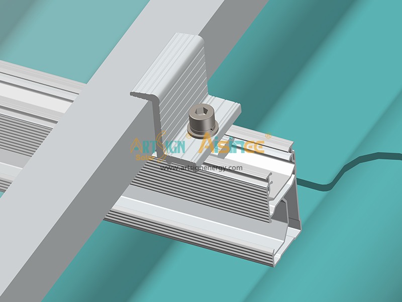 Eloxierte, stranggepresste Aluminiumprofil-Endklemmen für Solarschienen zur Montage von Solarmodulen