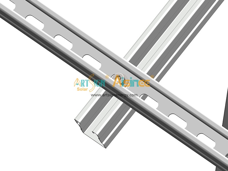 Serie T-Module zur Bodenmontage aus feuerverzinktem Stahl - Querschnitt C41×52