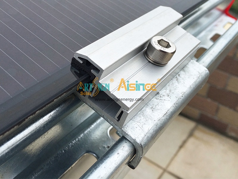 Extrudierte Aluminiumklemme für rahmenlose Dünnschicht-Solarmodule | Art Sign